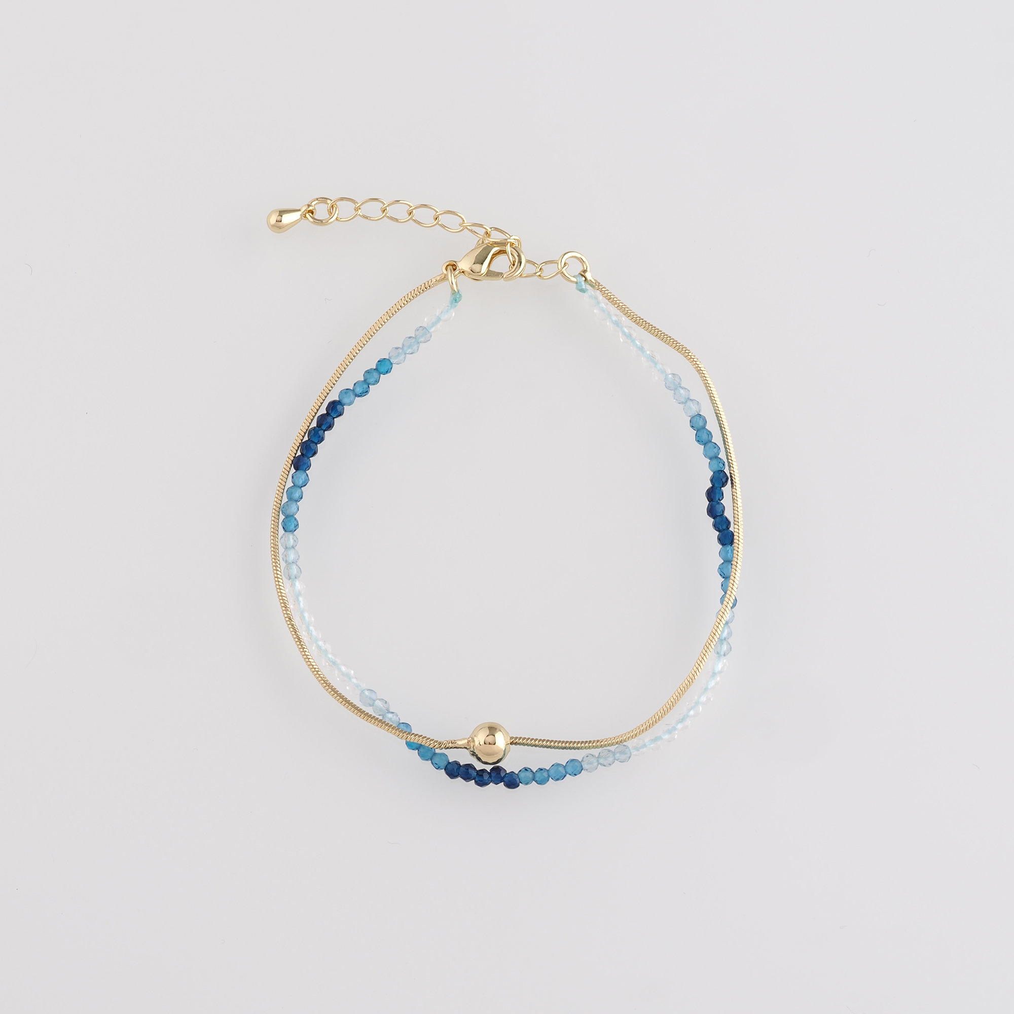 18K Gold Filled Box Link Chain Bracelet,Bead Chain,Gold Chain Bracelet,Ladies Bracelet,Gift For Her