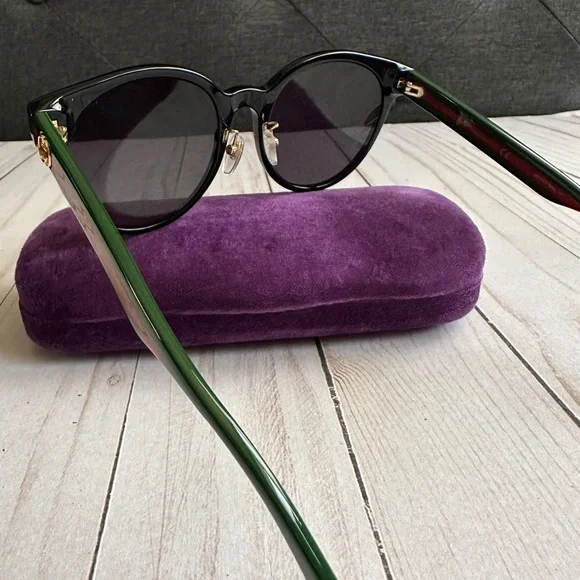 Gucci GG0416SK Round Black Sunglasses