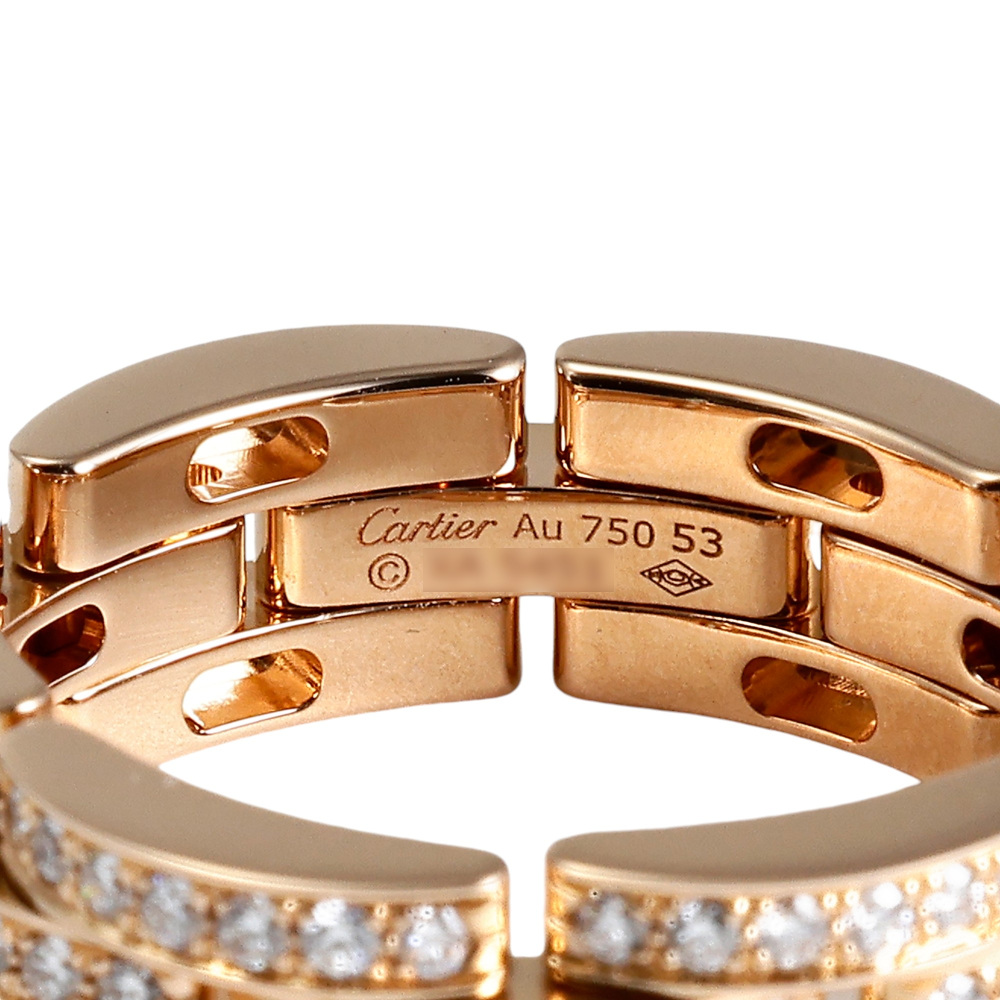 Cartier Mayon Pantale Ring 18K Rose Gold Diamond N4248300