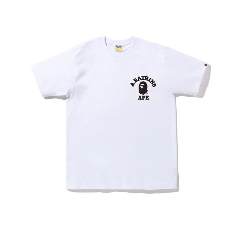 Japanese trendy brand color blocked luminous short sleeved couple loose T-shirt