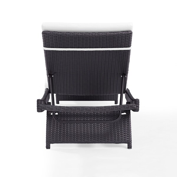 Biscayne Chaise Lounge with White Cushion