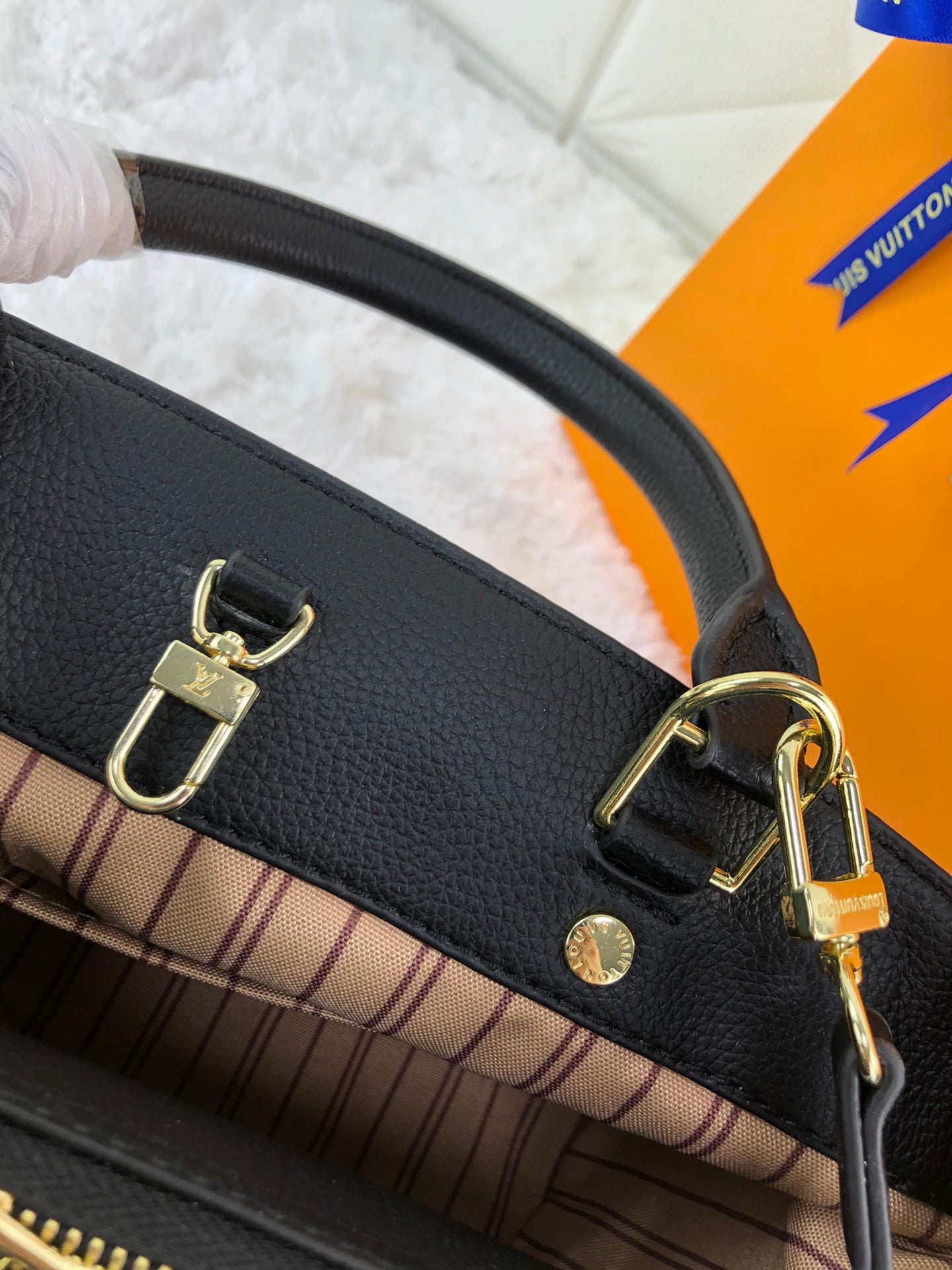 Louis Vuitton Montaigne Bb Empreinte Noir Black 33Cm