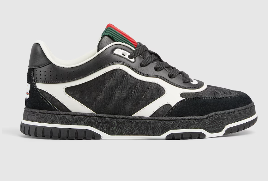 Men's Gucci Re-Web sneaker Variation black Original GG canvas