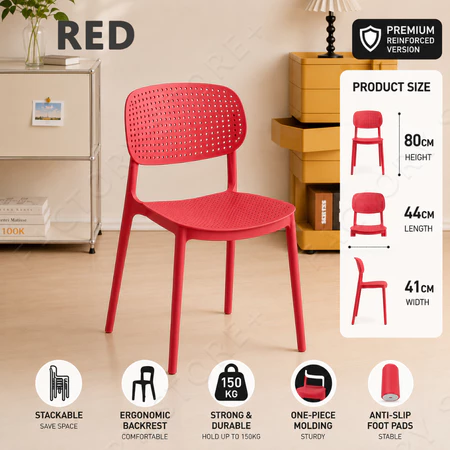 Plastic Chair Cafe Chair Restaurant Dining chair Living Room Study Chair kerusi cafe kerusi makan