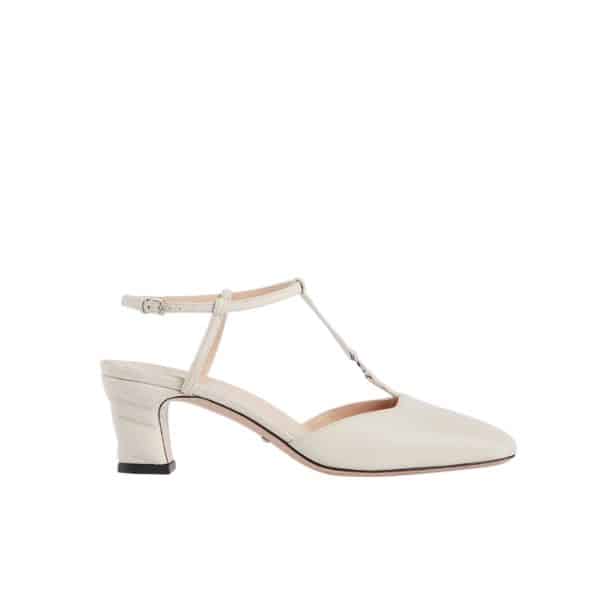 Gucci Women’S Petite Gg Slingback Pump ?White ?723446 Bko00 9049