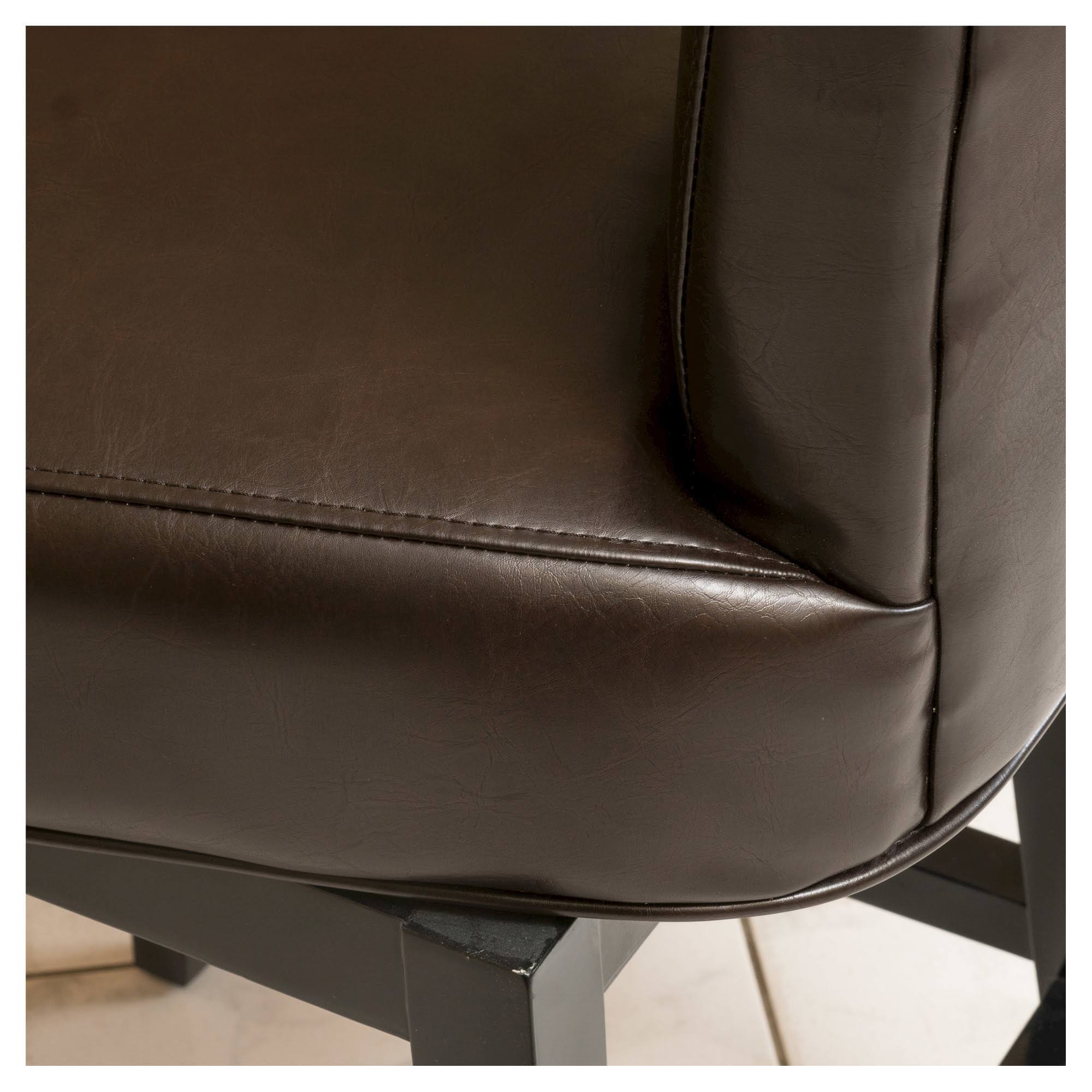 26.75x22 Tracy Bonded Leather Swivel Counter Height Barstool Brown - Christopher Knight Home