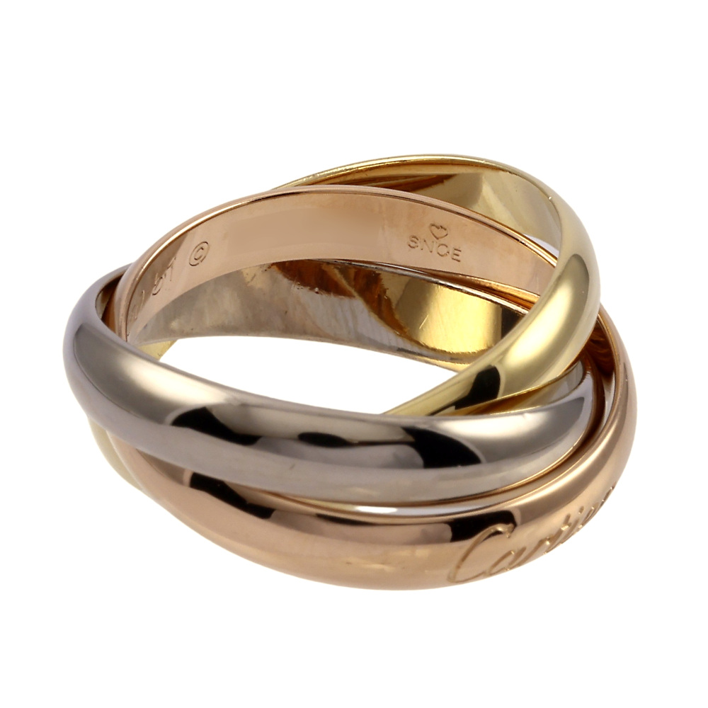Cartier Trinity Sone Ring Tri-Gold