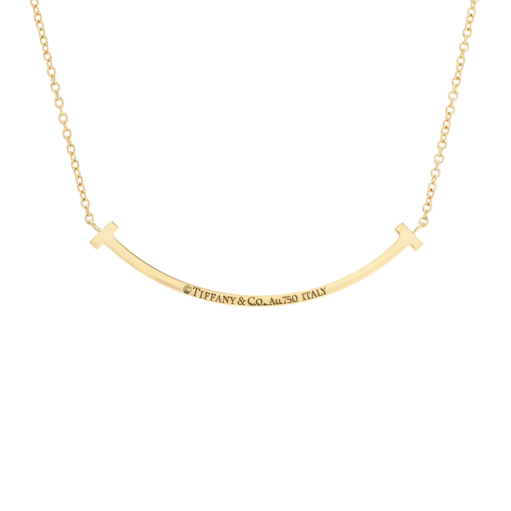 Tiffany & Co. Tiffany T Smile Necklace 18K Yellow Gold Diamond 63058777