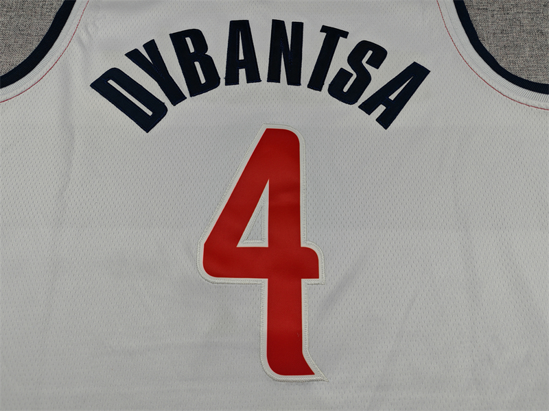 Men's Washington Wizards AJ Dybantsa #4 White Swingman Jersey - Association Edition