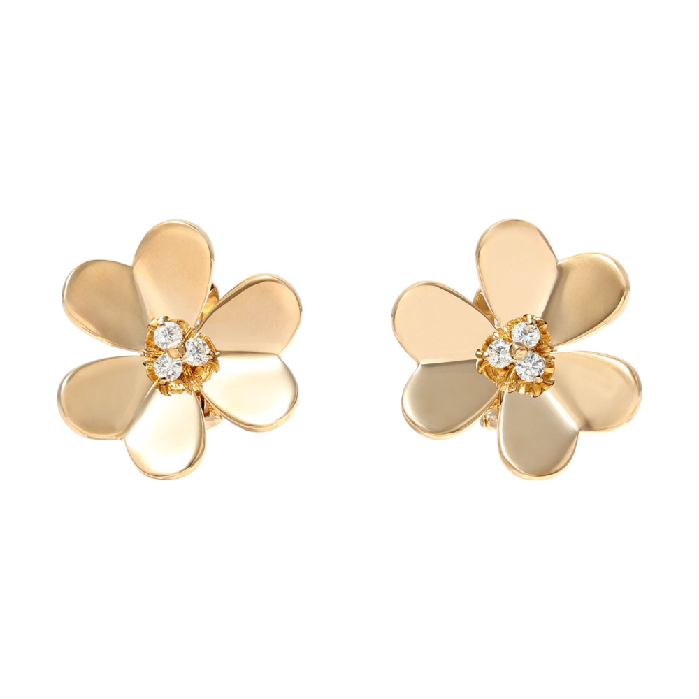 Van Cleef & Arpels Frivole Earrings 18K Yellow Gold VCARB65900