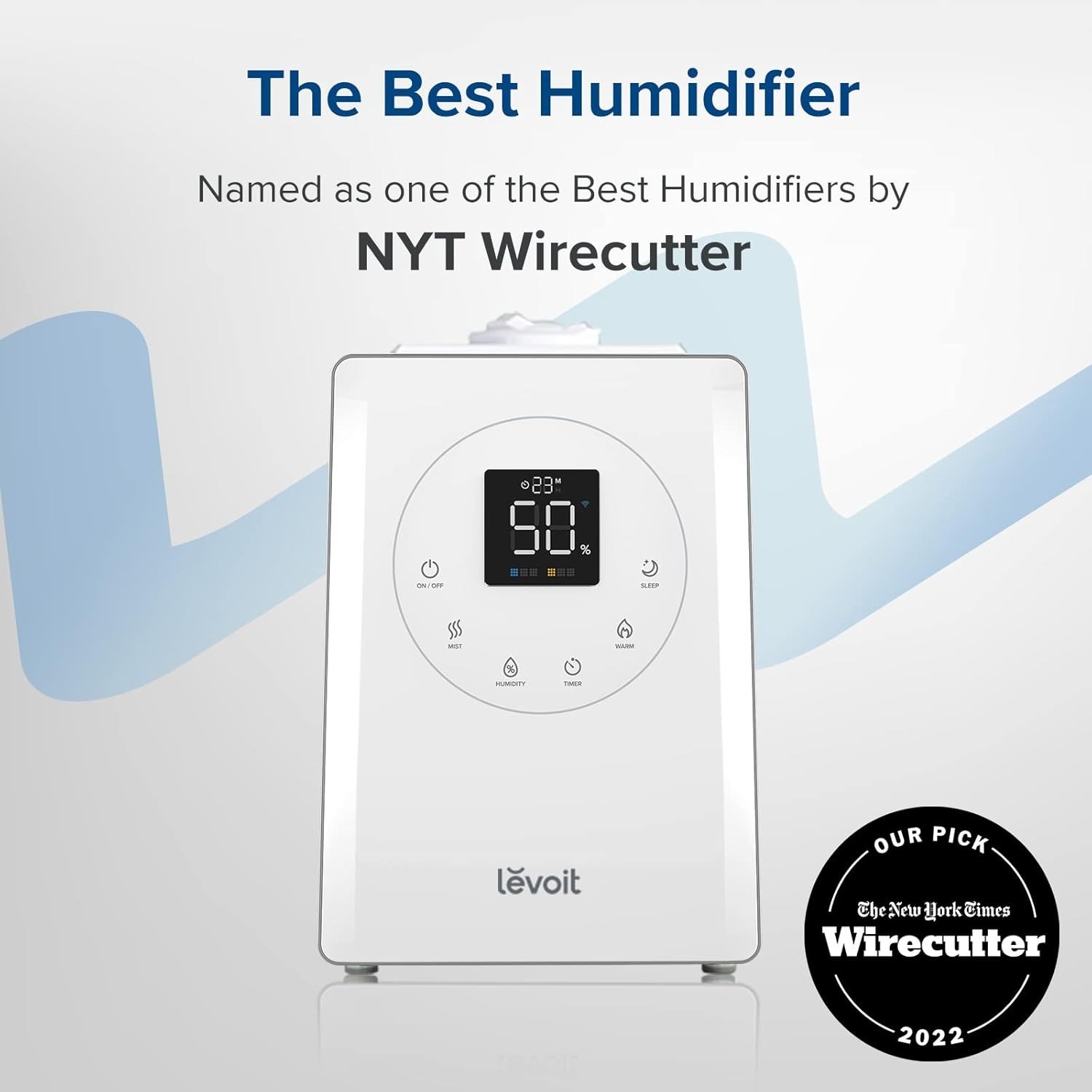 4.5L Ultrasonic Cool Mist Humidifier with Essential Oil Tray Customized Humidity Control