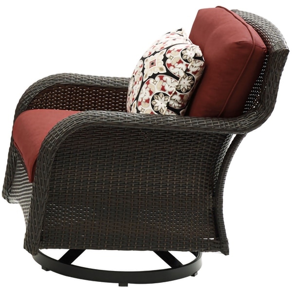 Hanover Strathmere 4Piece Lounge Set in Crimson Red