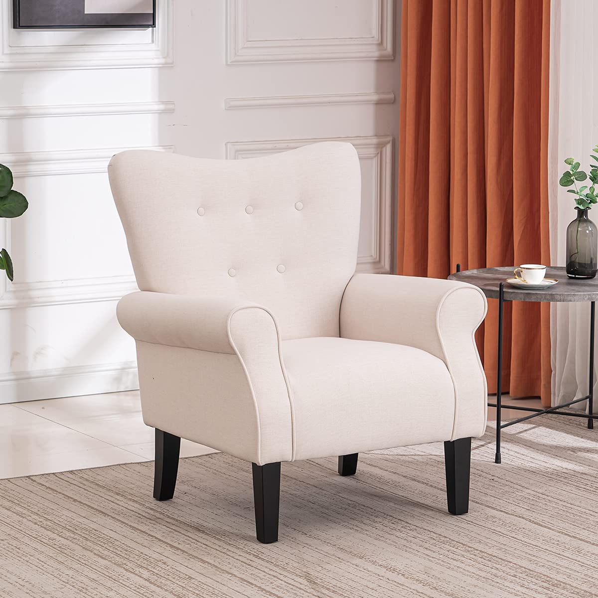 Mellcom Century Wingback Upholstered Bedroom