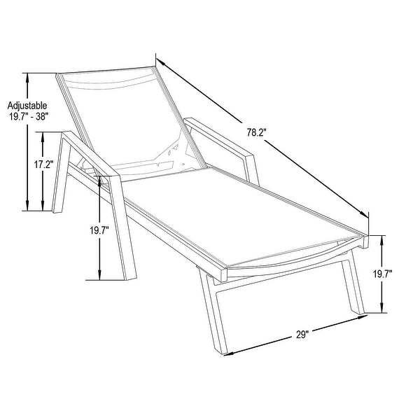 Aluminum Beach Pool Sun Lounge Chair Sling Mesh Fabric With Arms,Stackable Chaise Lounger (Set of 2)