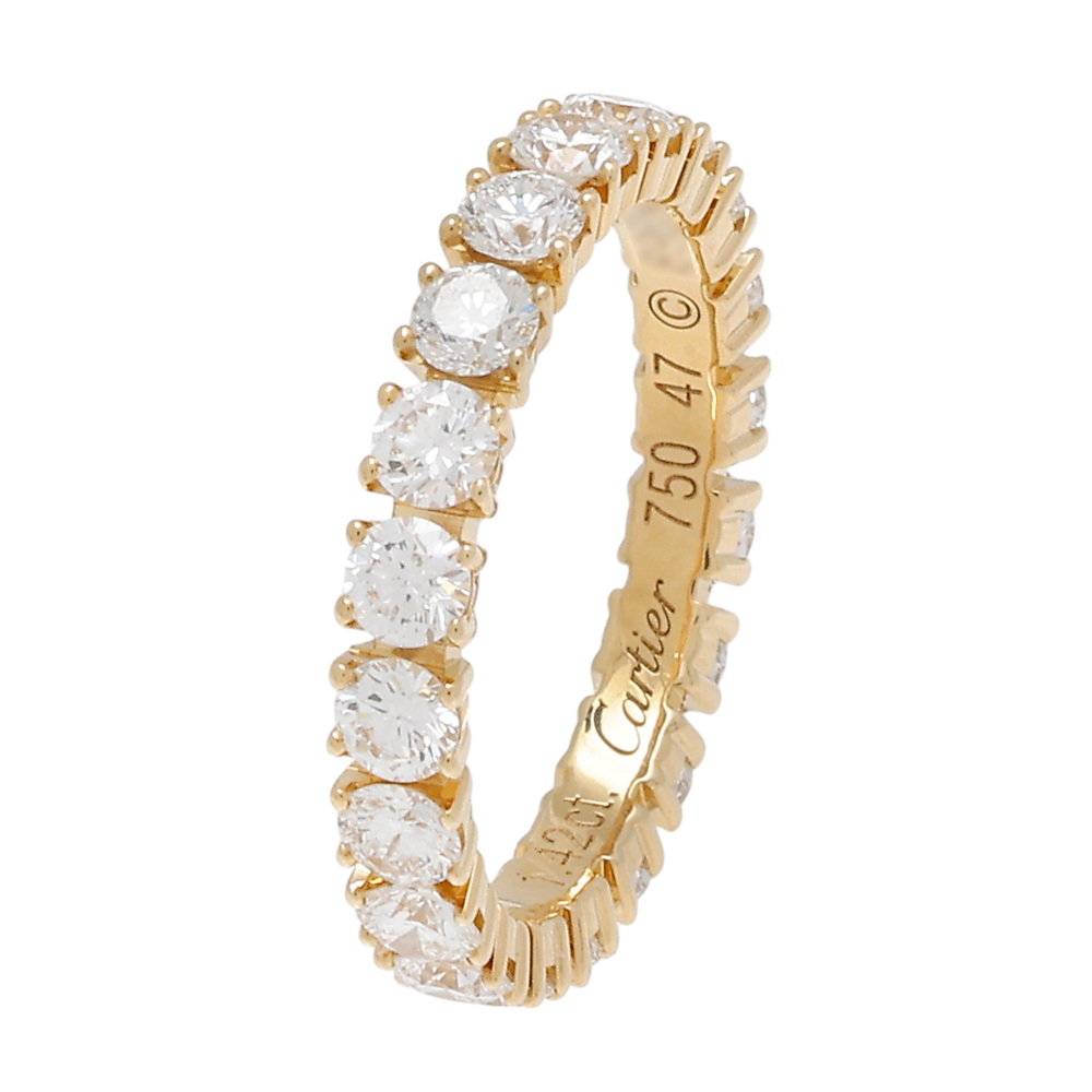 Cartier Ethancel Do Ring 18K Yellow Gold Diamond