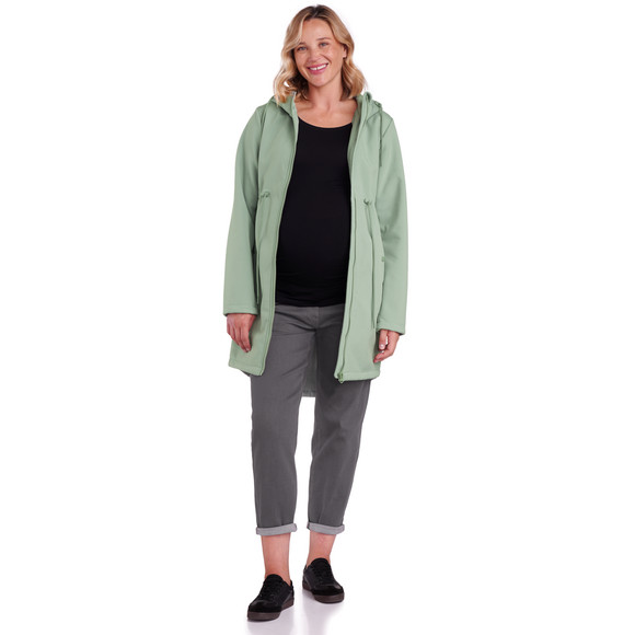 Gina Mama Damen Umstands-Softshellparka mit Babyeinsatz