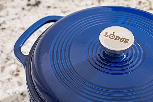 Lodge EC6D43 Enameled Cast Iron Dutch Oven, 6-Quart, Island Spice Red