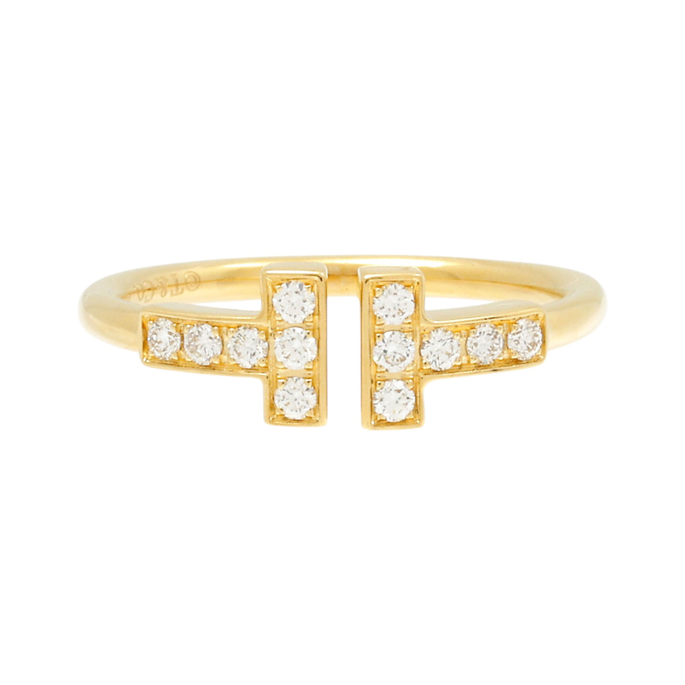 Tiffany & Co. Tiffany T Wire Ring 18K Yellow Gold Diamond 60147099
