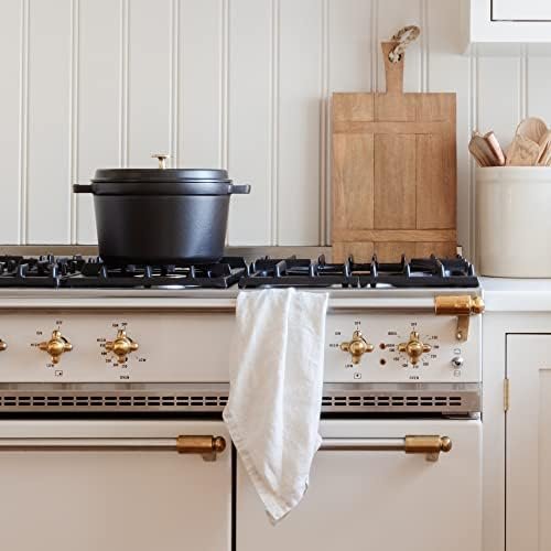 Cast Iron Dutch Oven 7-qt Round Cocotte, Serves 7- 8, Black Matte