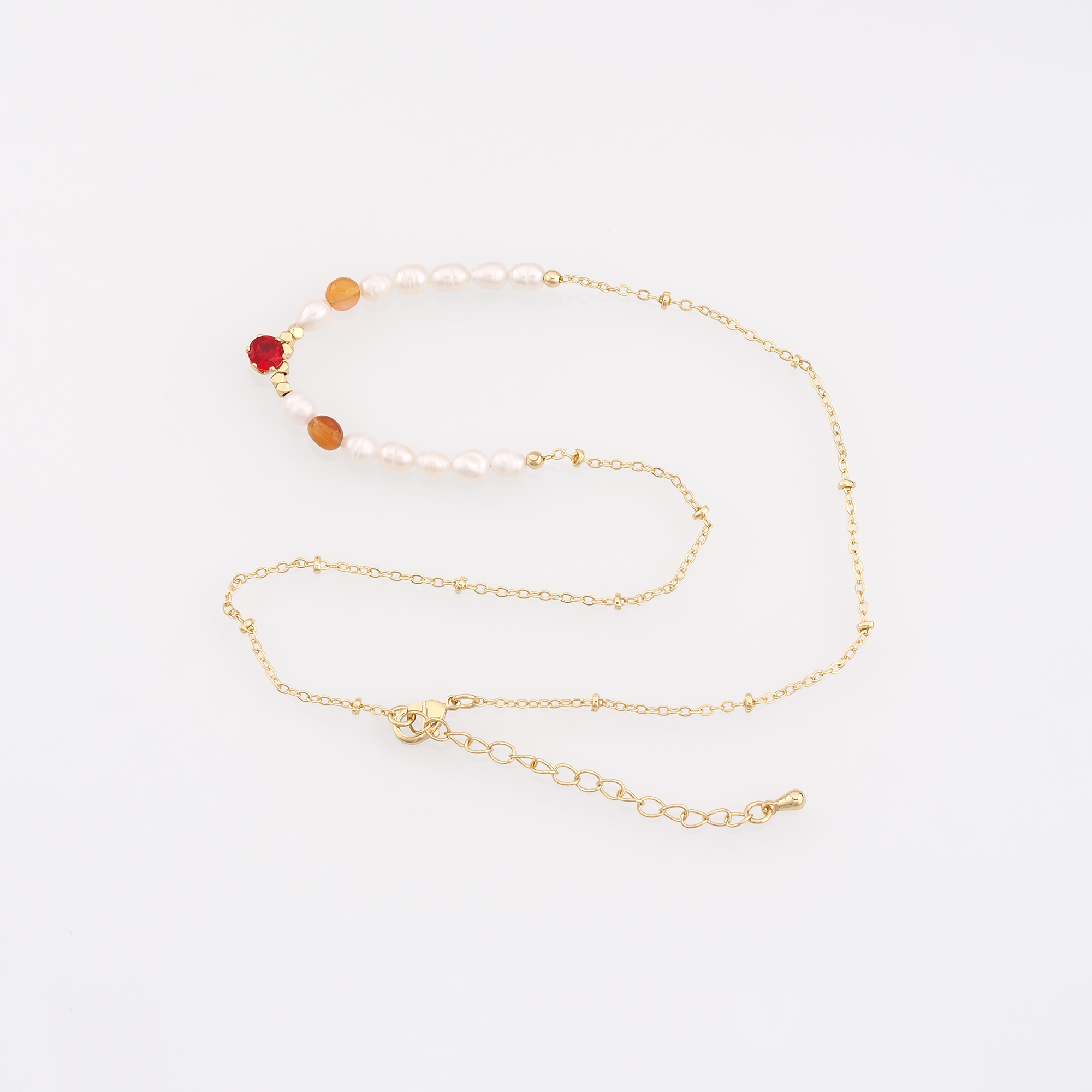 18K Gold Filled Ball Chain Necklace,Gold Bead Link Chain Necklace,Beaded Link Chain,Minimalist Necklace,Adjustable Necklace