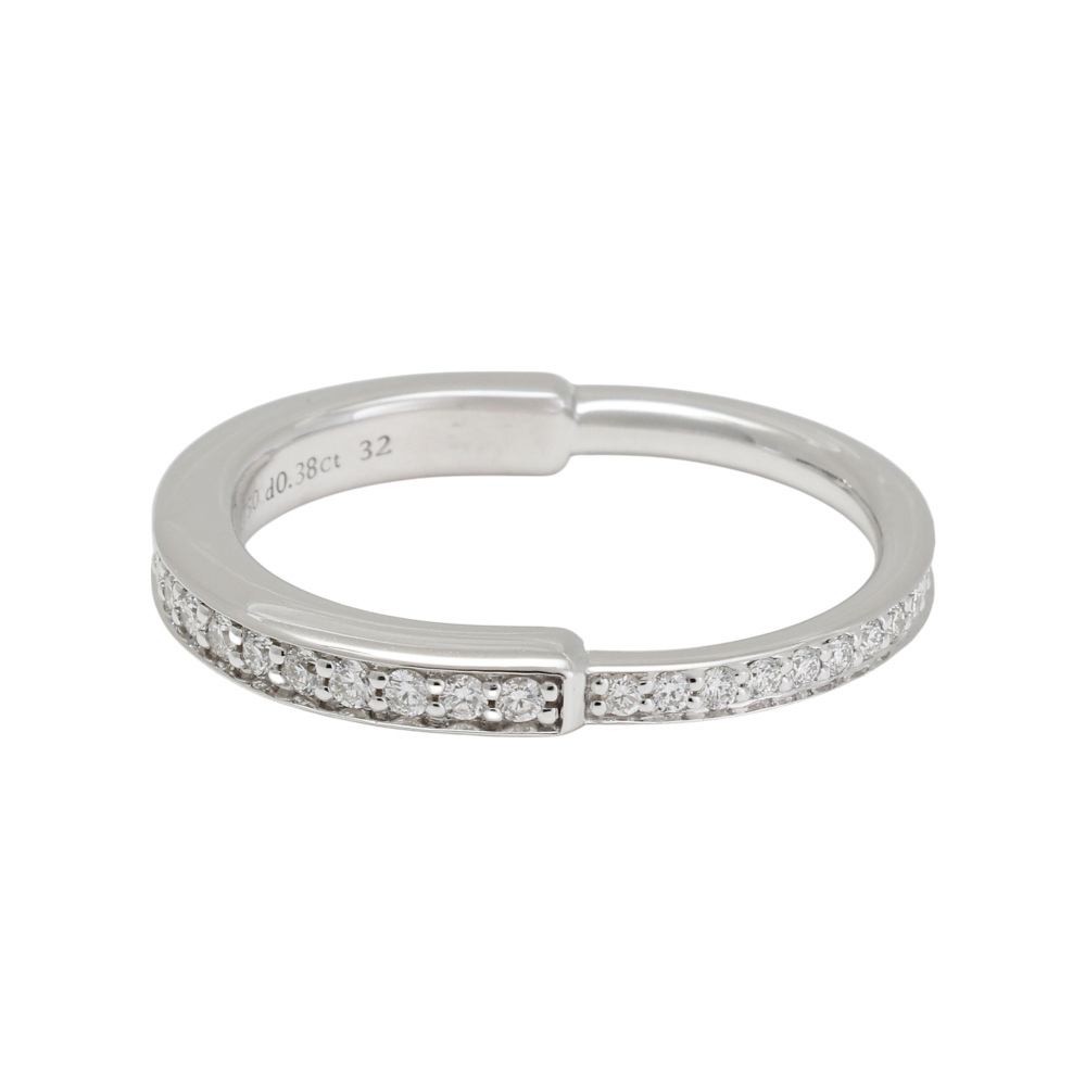 Tiffany & Co. Lock Ring 18K White Gold Diamond 72345177