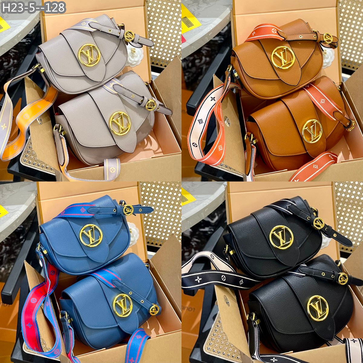 Louis Vuitton Pont 9 Soft Pm Gray 20Cm M58728
