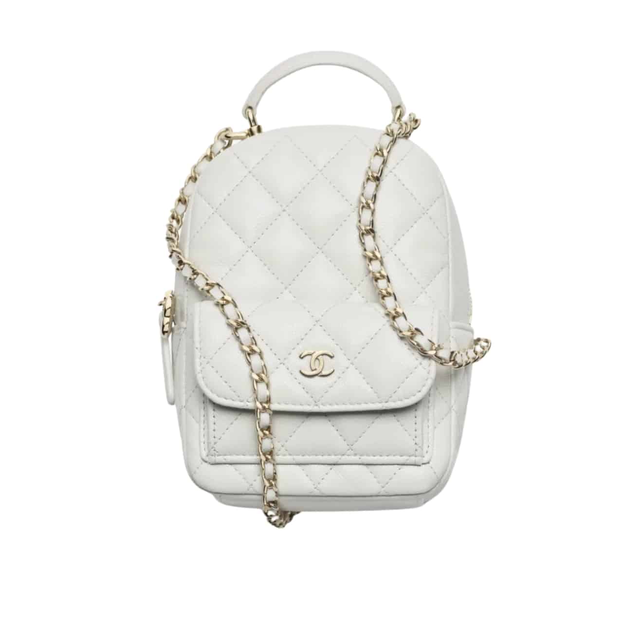 Chanel Classic Mini Backpack Light Gray 12Cm/4.7in Ap3753 B10583 Naauh