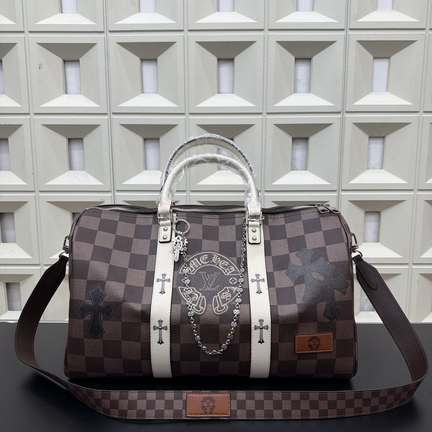 Louis Vuitton Chrome Hearts x Keepall 45 Travel Bag - cnluxepick
