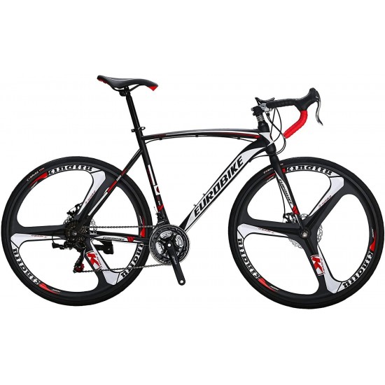 XC550 700C Road Bike 54cm (About 21 Inches) Frame 3-Spoke Wheels 21 Speed Dual Disc Brakes Commuter Bikes for Mens Bicycle