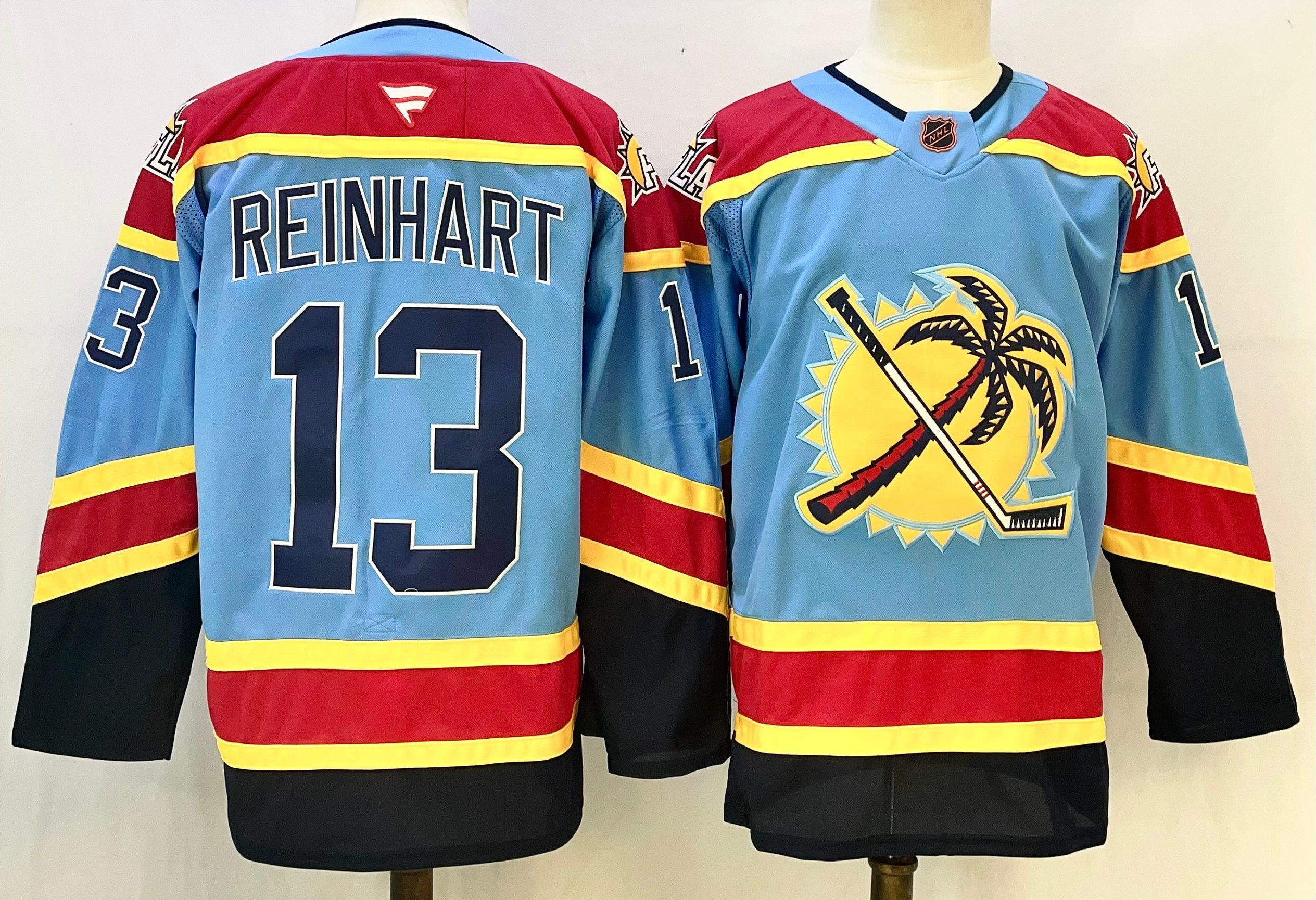 Men's Florida Panthers Sam Reinhart #13 Fanatics Blue Premium Player Jersey