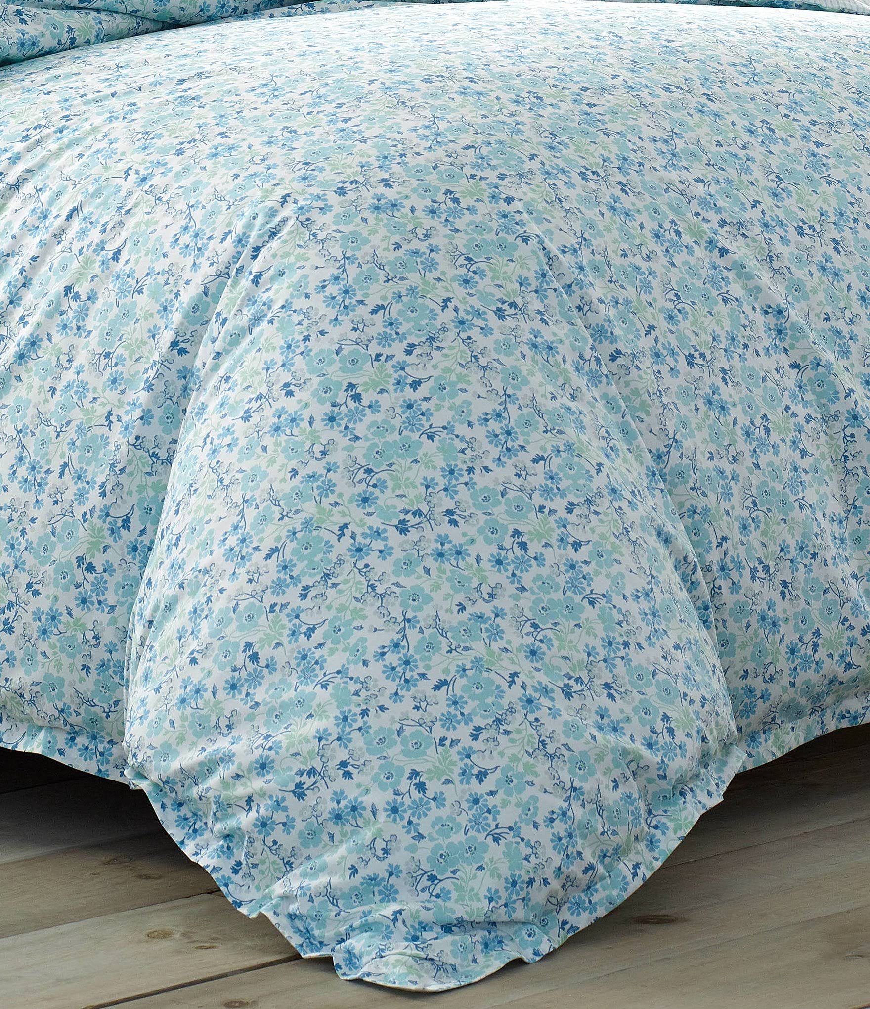 Laura Ashley Jaynie Duvet Cover Set Blue Full/Queen