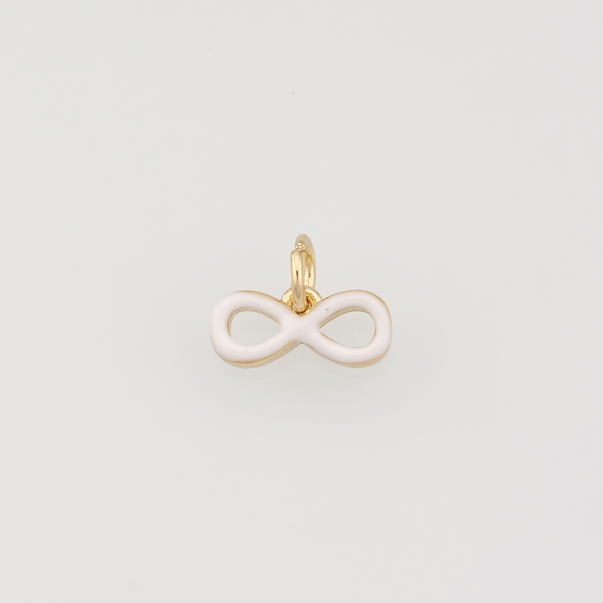 18K Gold Filled Infinity Pendant,Enamel Infinity Charm Earrings Necklace for DIY Jewelry Making Supply