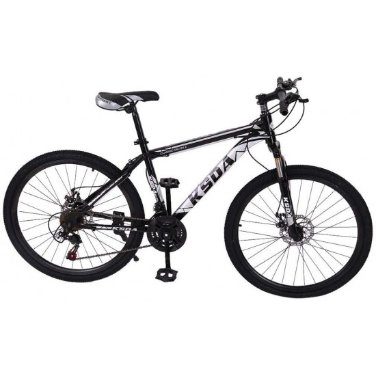 Mens/Womens Mountain Bike, Aluminum Frame Bike with Linear Pull Brakes | 26 Inch All-Terrain Bicycle with Front Suspension Adjustable Seat