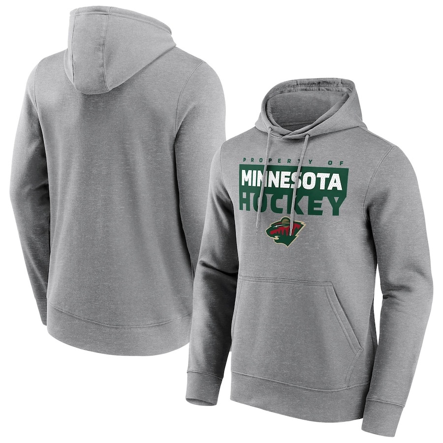 Men's Minnesota Wild Fanatics Branded Gain Ground Hoodie - Sports Grey