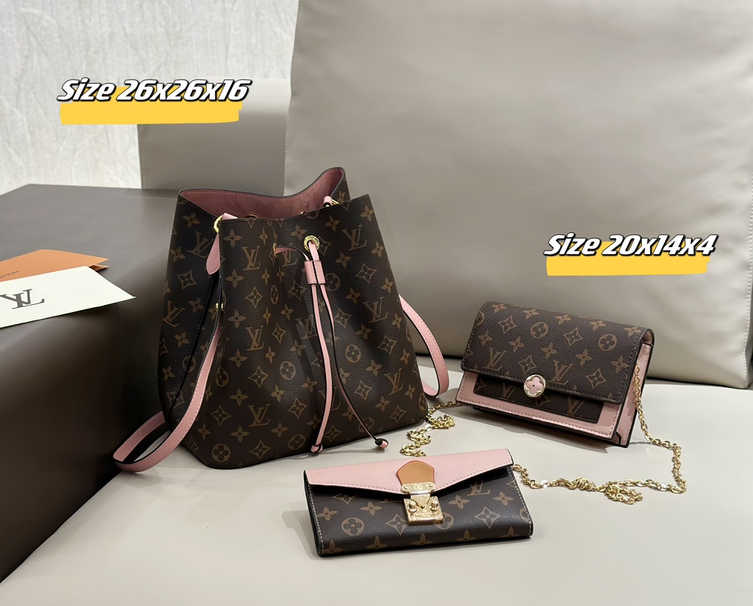 LV bucket three piece combination set - cnluxepick