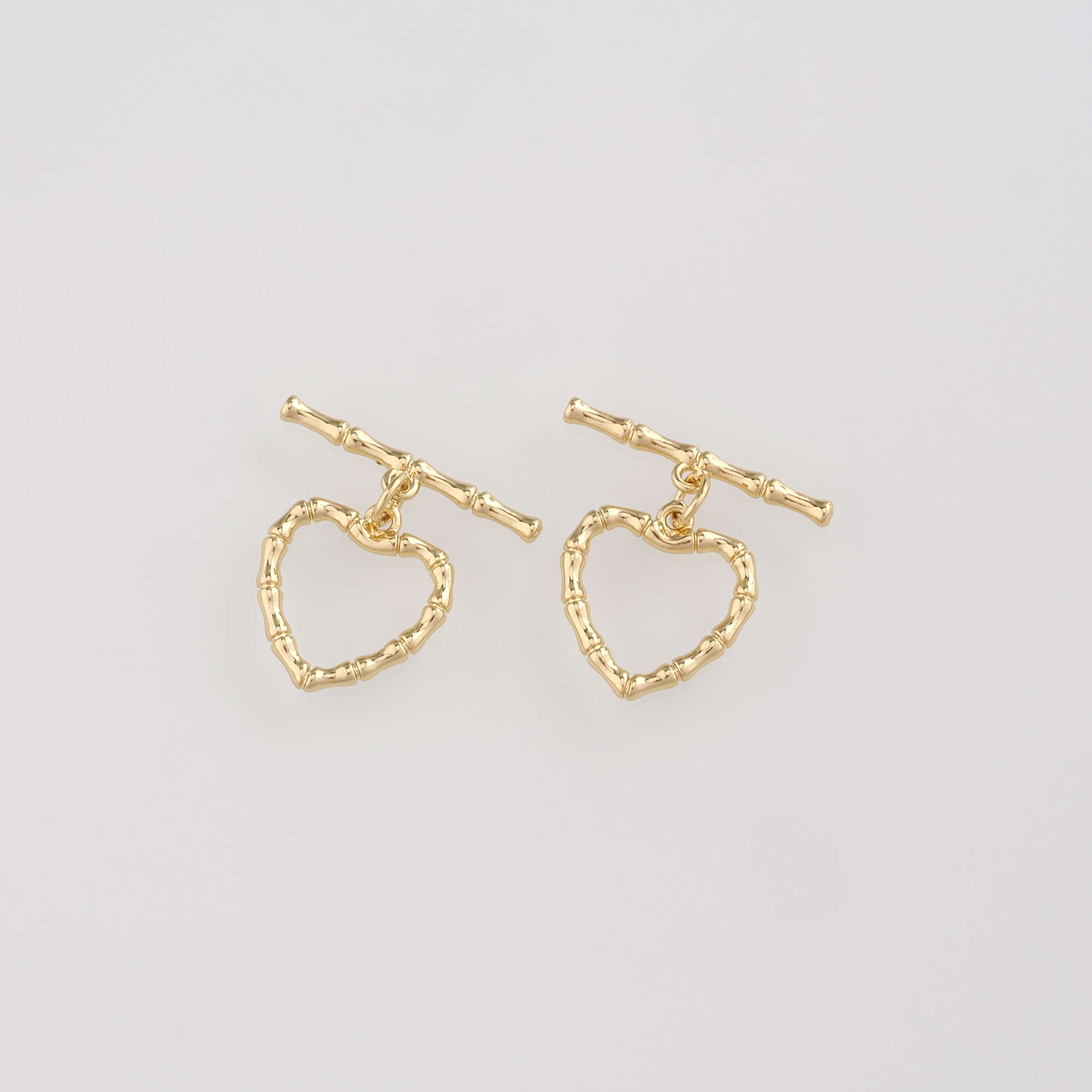 18K Gold Filled OT Clasp,Heart OT Clasp Bracelet Necklace for DIY Jewelry Finding Necklace Bracelet