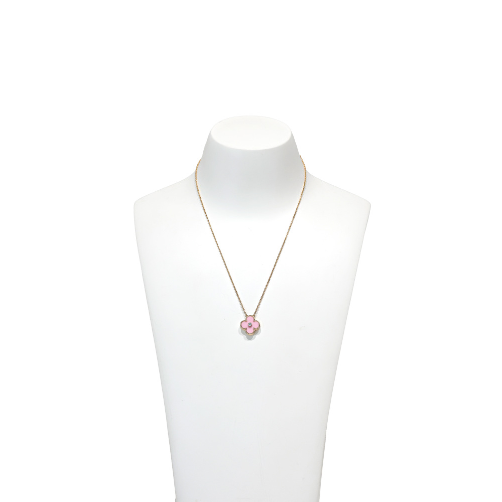 Van Cleef & Arpels Vintage Alhambra 2015 Holiday Limited Necklace 18K Rose Gold