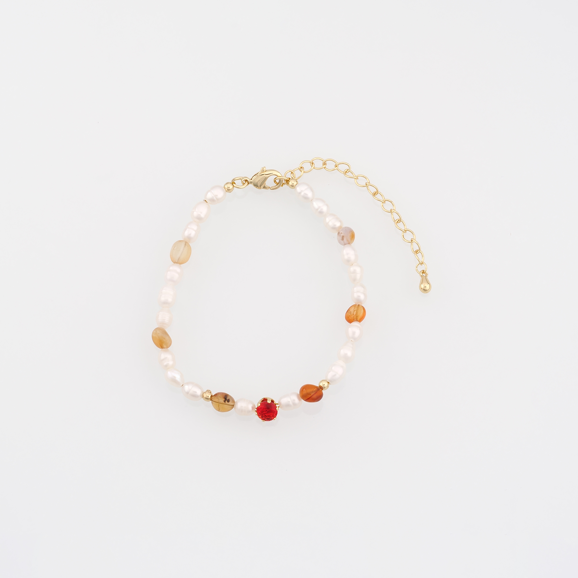 18K Gold Filled Beaded Chain Bracelet,Bead Bracelet,Adjustable Bracelet,Gift For Her