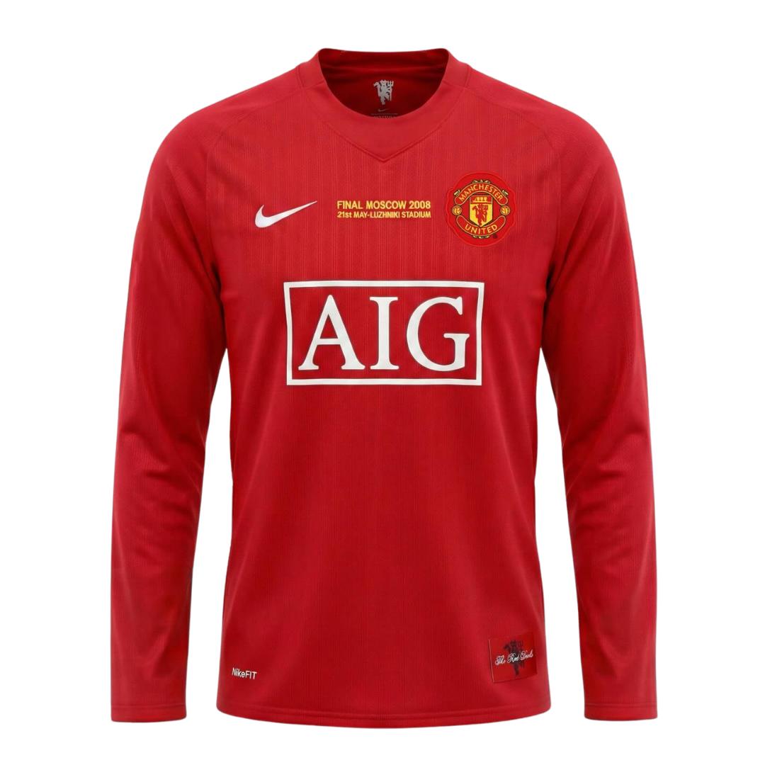 Retro Soccer Jersey ROONEY #10 Manchester United Home Long Sleeve 2007/08 - UCL Final
