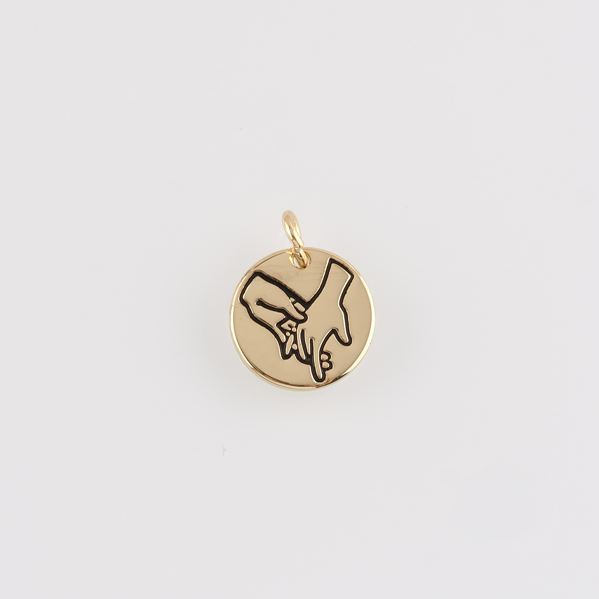 18K Gold Filled Hand Pendant,Dainty Hand Charm Earrings Necklace for DIY Jewelry Making Supply
