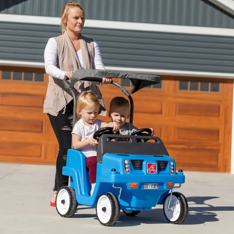 Step2 Side-by-Side Push-Around SUV Ride-On Toy – Two-Seat Toddler Activity Car