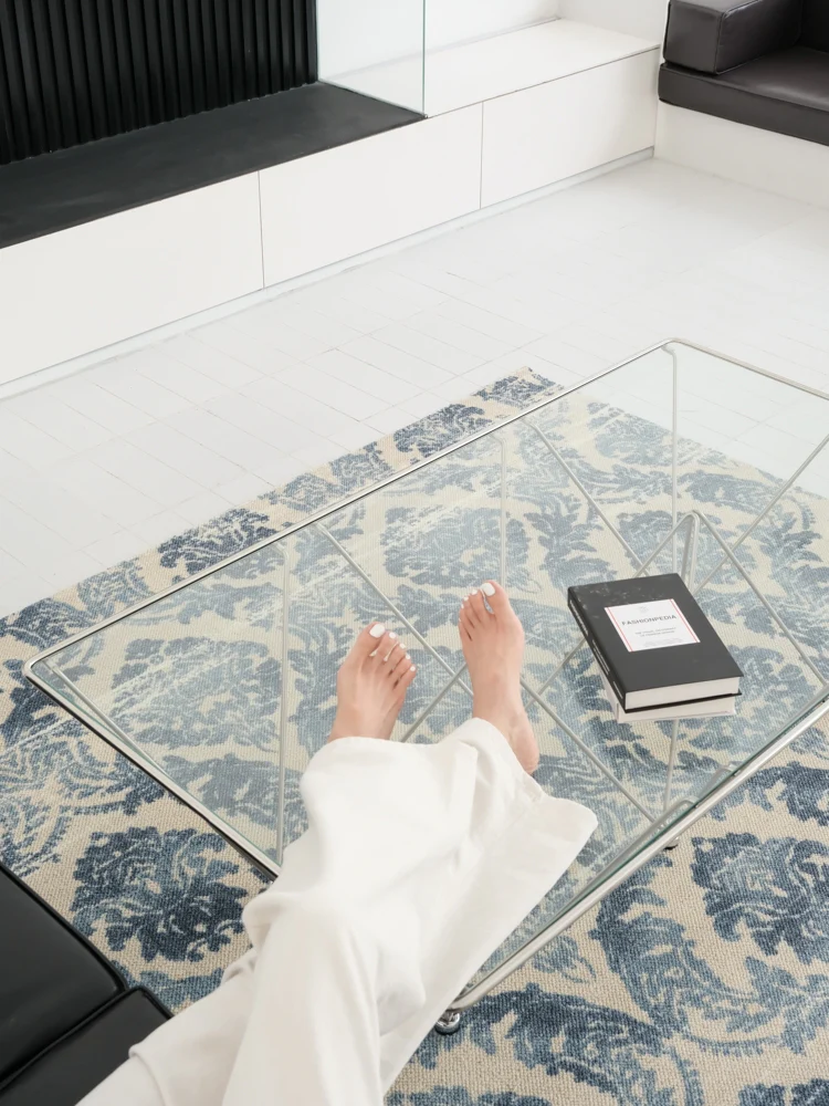 CP094 - Celine East Blue / Limited Edition! New Zealand Wool Iris Living Room Bedroom Wool Carpet
