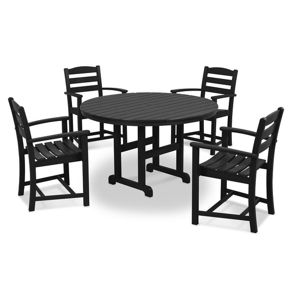 POLYWOOD La Casa Caf�� 5Piece Round Farmhouse Dining Set