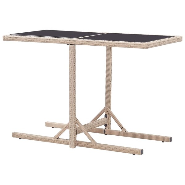 vidaXL Patio Table Beige 43.3