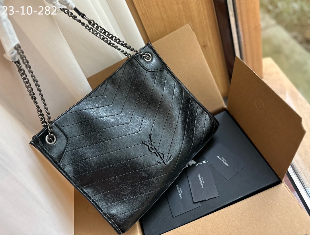 Saint Laurent Medium Niki Shopping Bag Black 33Cm