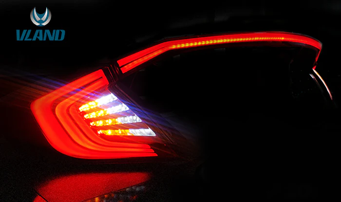 Vland Civic 4dr 2016-2017 Rear LED Spoiler+Taillights