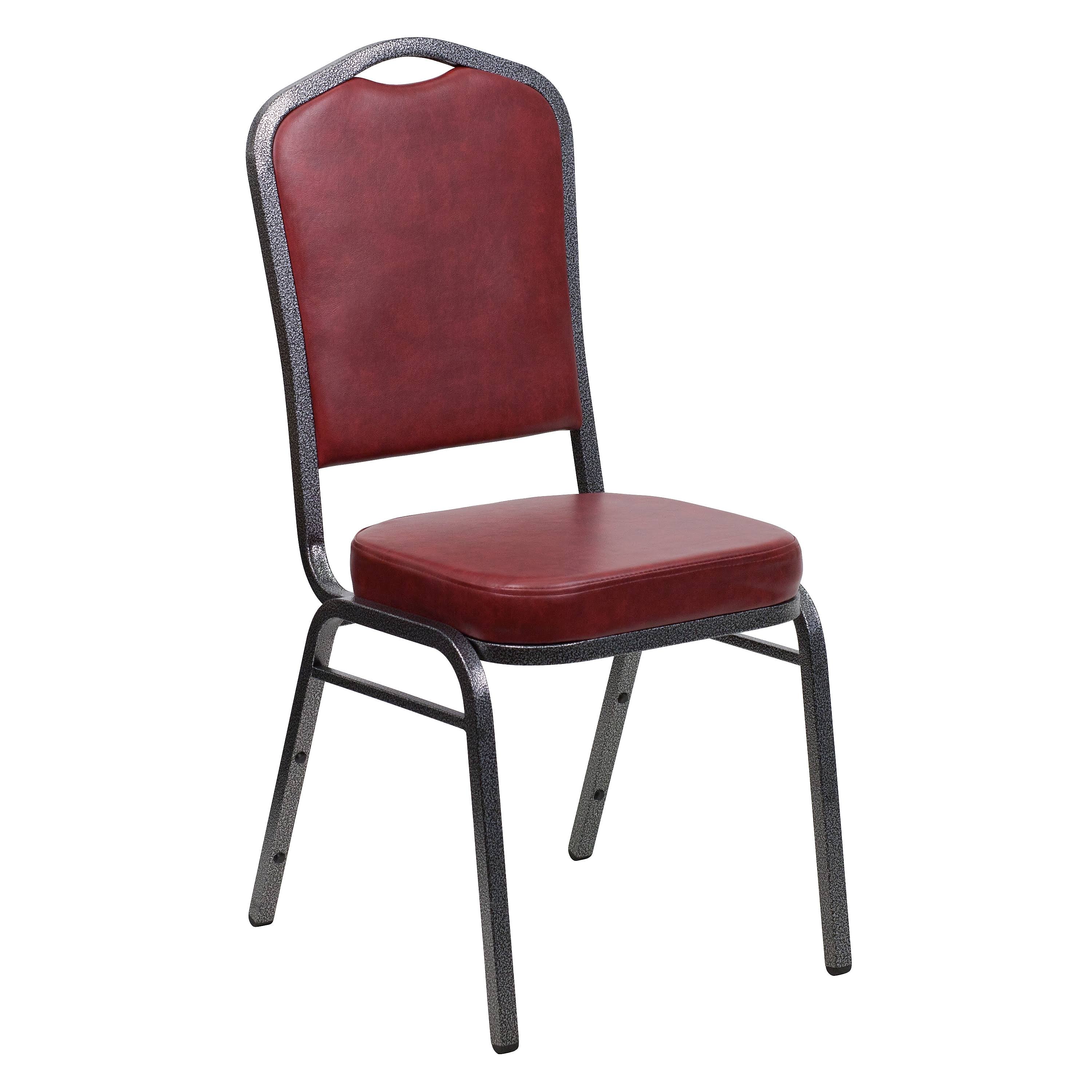 Flash Furniture 4 Pk. Hercules Series Crown Back Stacking Banquet Chair with 2.5&& Thick Seat - Frame