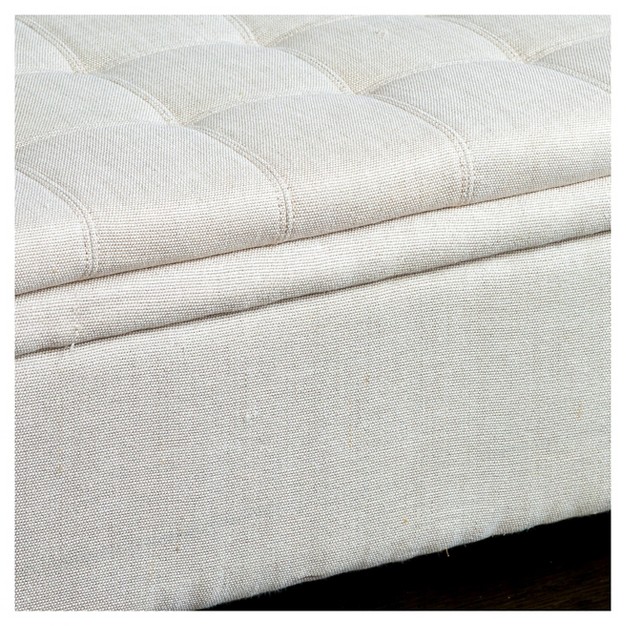 Brighton Linen Storage Ottoman Ivory Christopher Knight Home