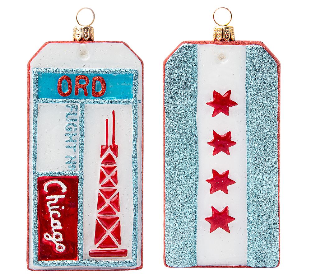 Handmade Heirloom Destination Luggage Tag Ornaments  sgtnighsdesigns