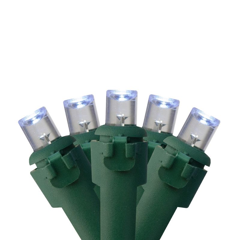 Northlight LED Wide Angle Christmas Lights - Pure White - 9.5' Green Wire - 20ct